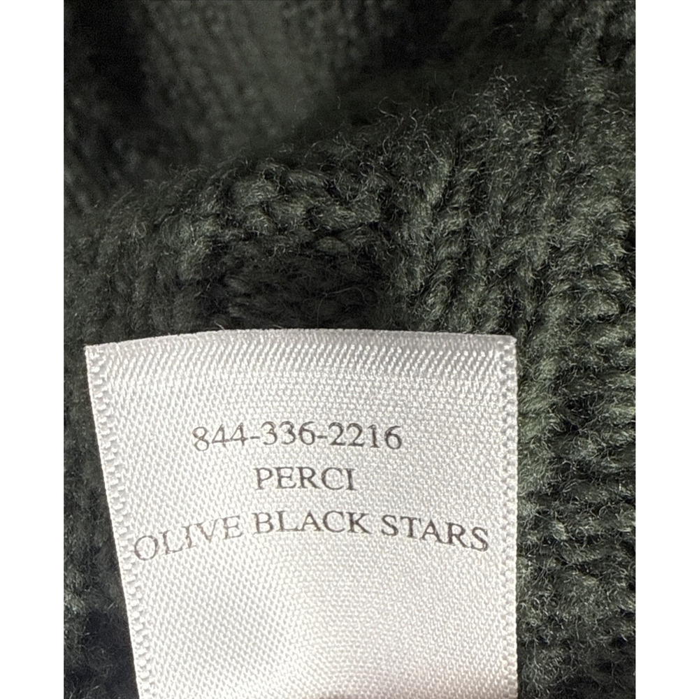Rails‎ Perci Olive Green Black Stars Merino Wool Knit Sweater XS Extra Small - Picture 5 of 7